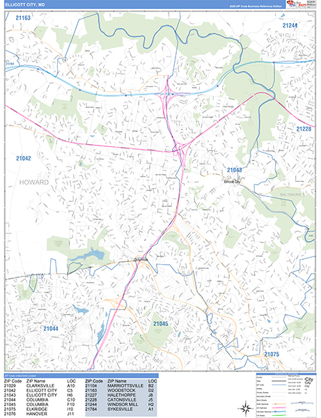 Ellicott City Wall Map